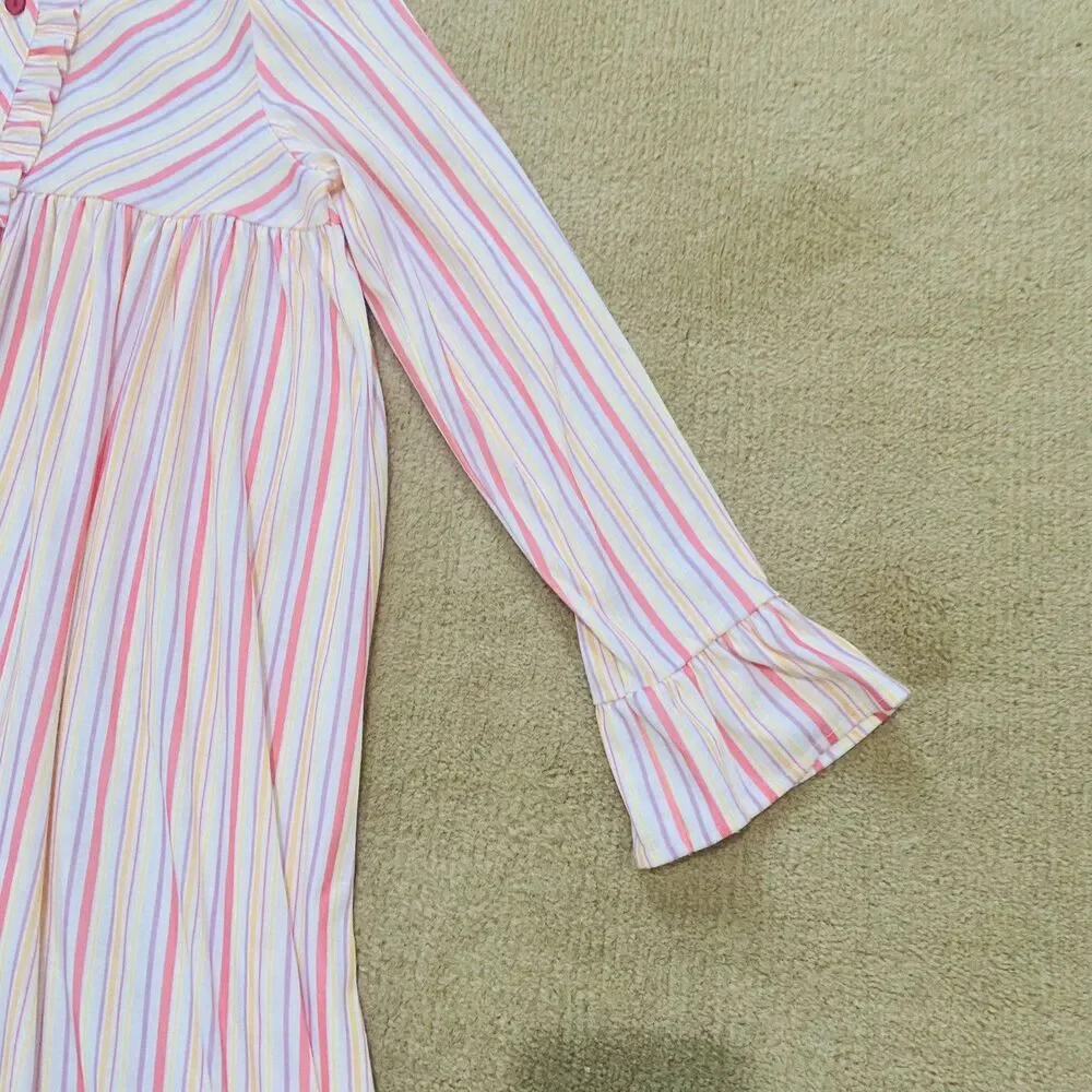 Kit’s Striped Nightie Girls Size M American Girl Pjs Pajama Dress Like Your Doll